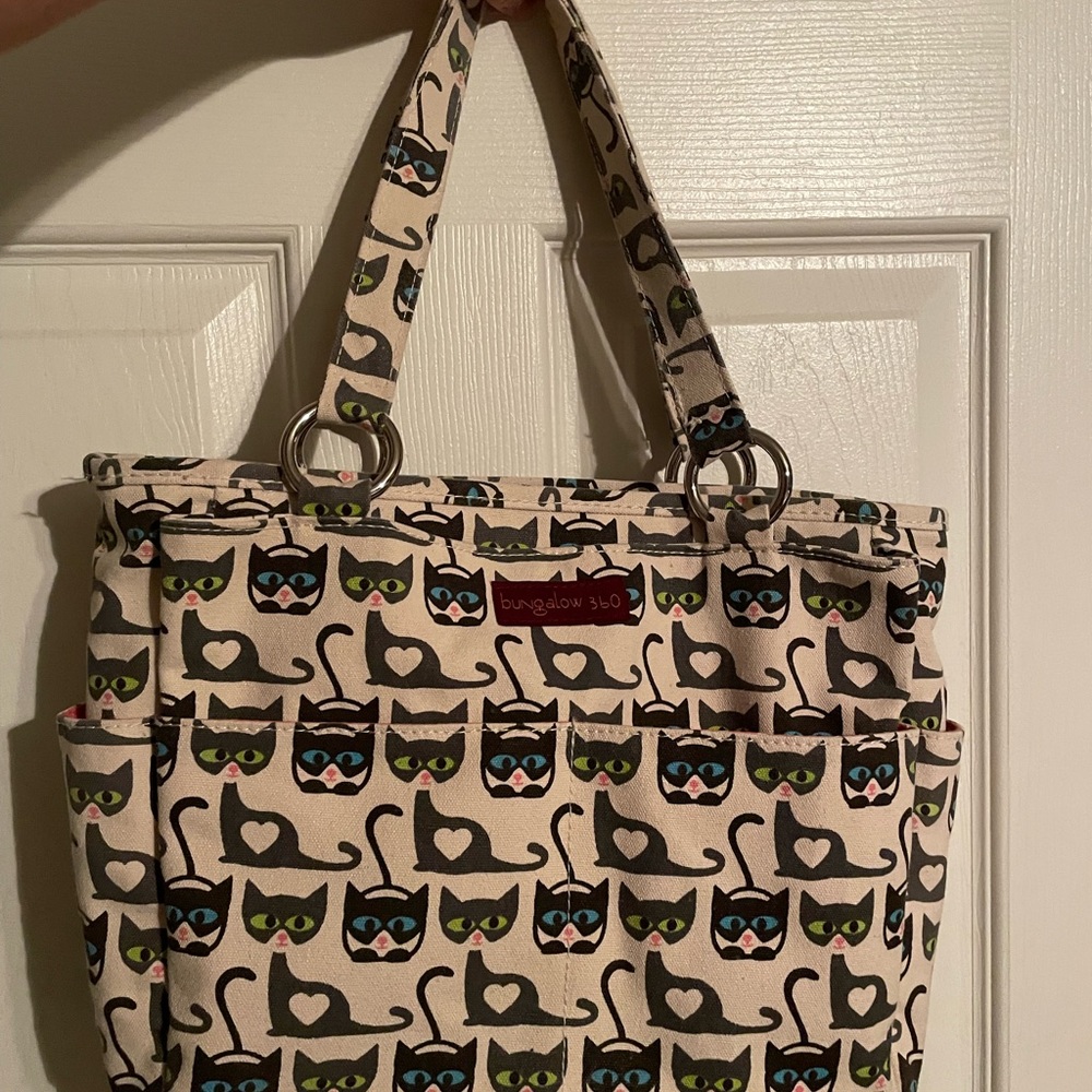 Bungalow 360 cat pocket bag, purse, tote like new